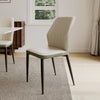 Modern Minimalist Two-tone Dining Chair Set of 2, Gray & Bottle Green - Gray