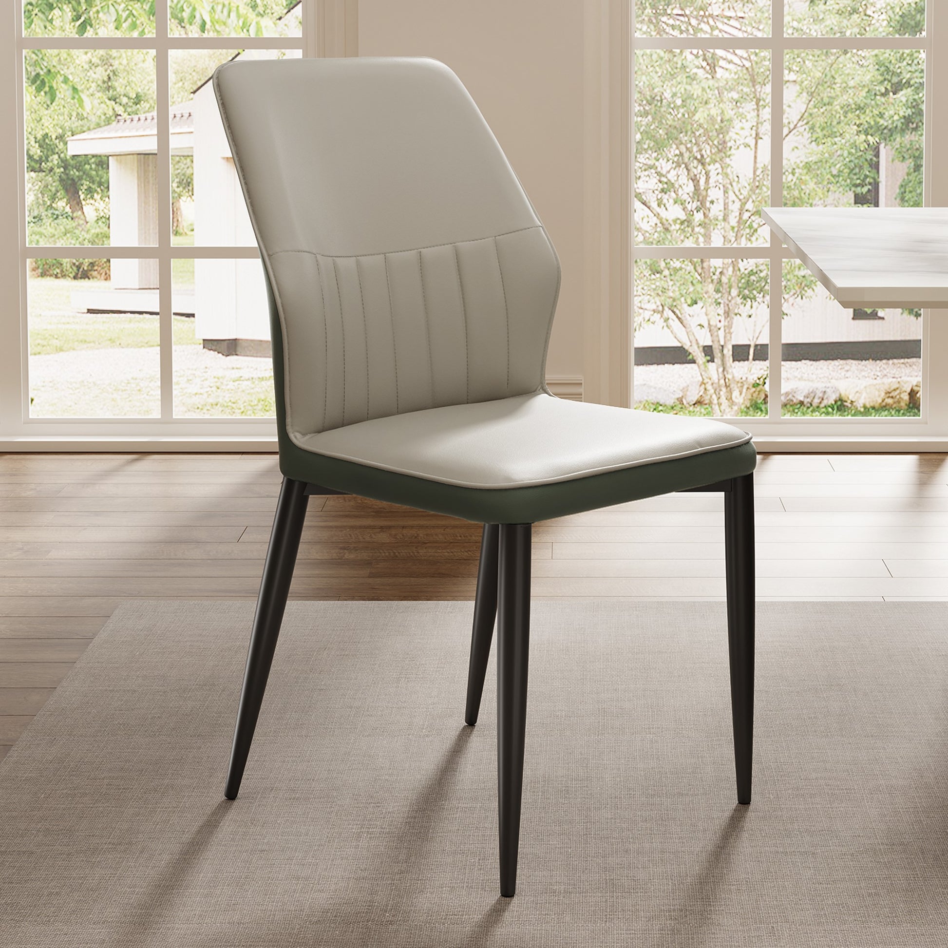 Eureka Ergonomic Modern Upholstered Two-tone Dining Room Chair Set of 2