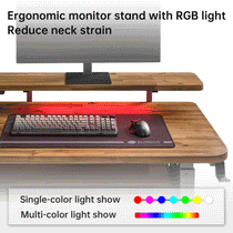 Eureka Ergonomic L-Shaped Desk featuring Monitor Stand and RGB Lights"