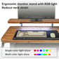 Eureka Ergonomic L-Shaped Desk featuring Monitor Stand and RGB Lights"