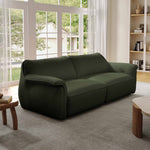 Vero Power Sleeper Sofa in Olive Green With Modular Design and Breathable Techno 3D Mesh Fabric.