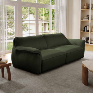 Vero Power Sleeper Sofa in Olive Green With Modular Design and Breathable Techno 3D Mesh Fabric.
