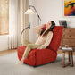 Eureka Ergonomic Power Glider Recliner with Wireless Charging & USB, Red