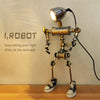 HD-19, 13.8''H, Robot-Shaped Cyberpunk Table Lamp Decor - Copper