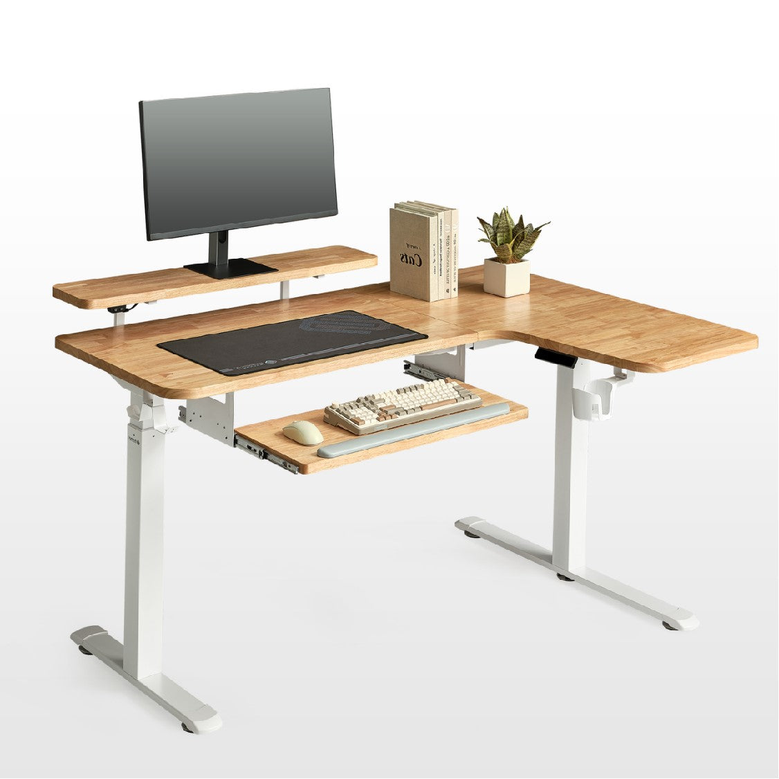 Eureka Ergonomic Solid Wood L-Shaped Standing Desk, perfect for any workspace