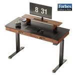 Eureka Ergonomic Standing Desk with Drawers, PU Leather Finish