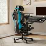 Eureka Ergonomic Typhon, Hybrid Ergonomic Gaming Chair, Blue