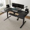 U-Shaped Standing Desk with Accessories Set (74"x23") - Black