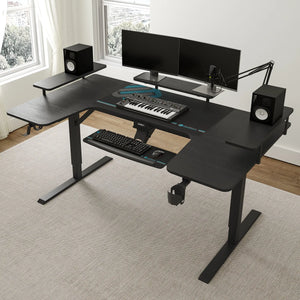 Eureka Ergonomic 74'' U-Shaped Standing Desk, Black