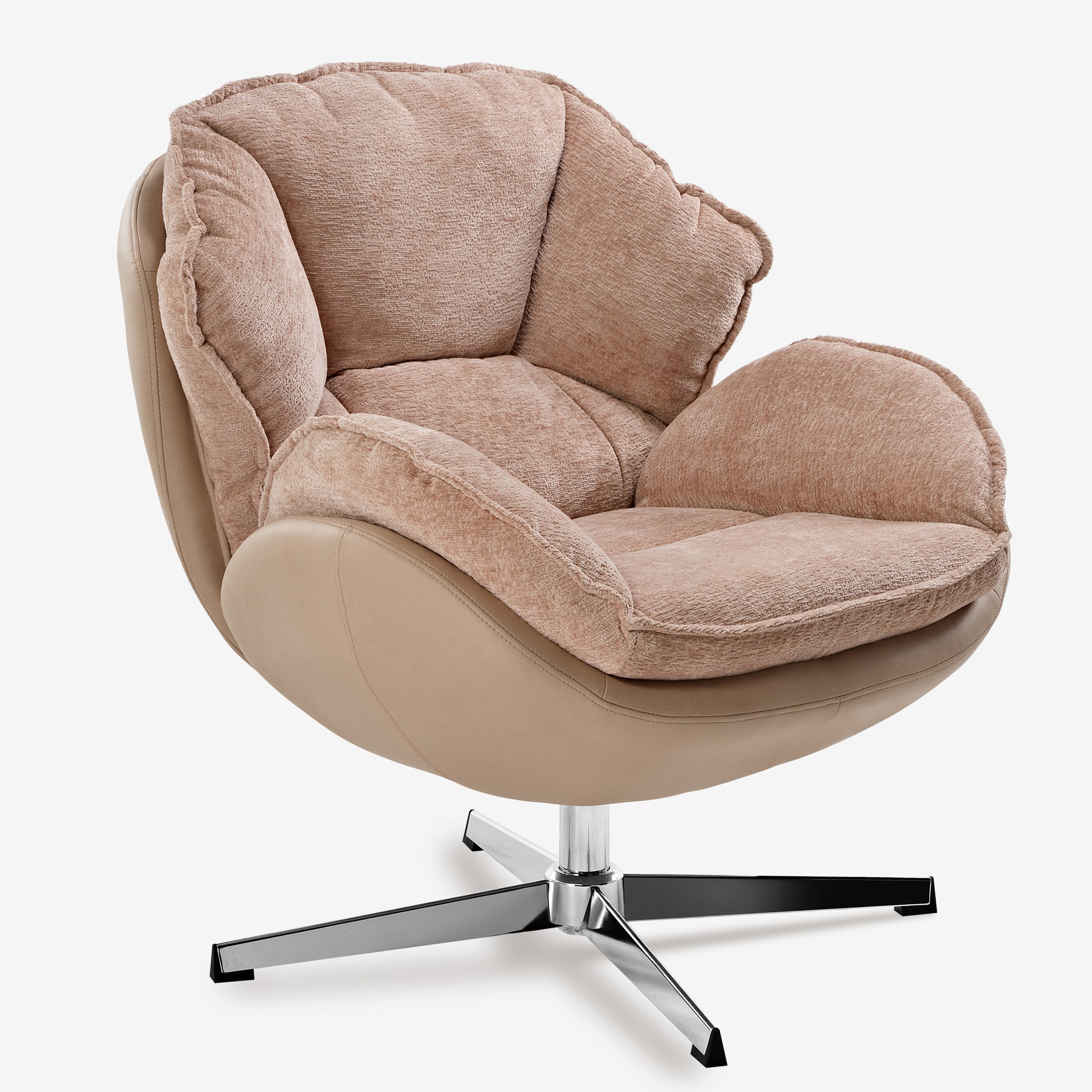 Modern Swivel Lounge Chair, pink shoucase