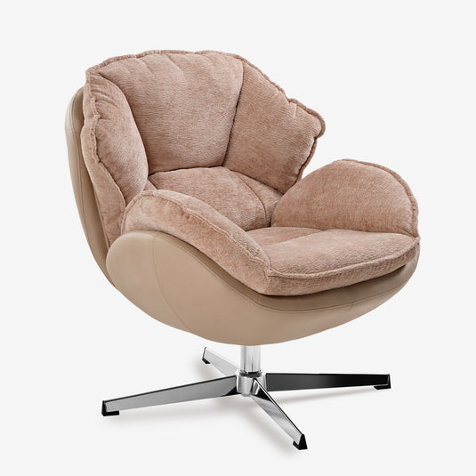 Modern Swivel Lounge Chair, pink shoucase