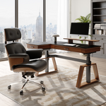 Eureka Ergonomic Executive Office Set with Ark Standing Desk and Mathias Premium Chair in Manager Office.