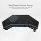 Eureka Ergonomic Full-Desk Mouse Pad, Black Surface With Blue Accents, Ergonomic Design, Non-Slip Rubber Base, Soft Fabric.