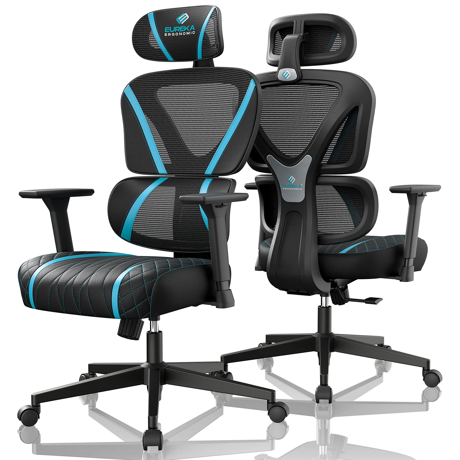 Nrom,Gaming office comfy ergonomic chair, Blue
