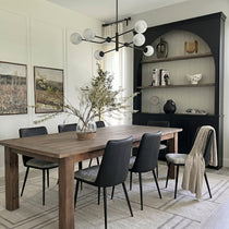 Solace, Upholstered Dining Side Chairs Set of 2, Black Gray