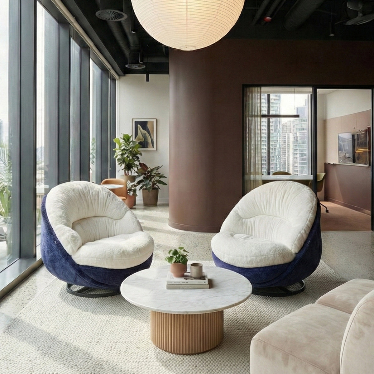 aeri lily white lounge chair Comfy Swivel White Lounge Chair for Living Room|Eureka Ergonomic