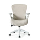 Beige office chair with white base on a white background | Eureka Ergonomic