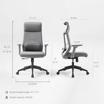 Eureka Ergonomic Valen Executive Office Chair product dimension