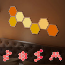 Eureka Lucet Art Lighting, Hexagon Led Panels in Warm and Cool Tones, Bedroom Decor.
