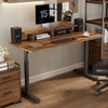 60x26 Manual Height Adjustable Office Desk - Walnut