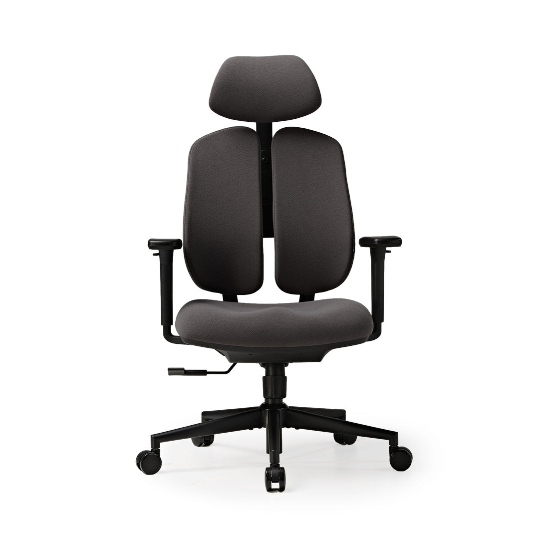 Flex Ergonomic Home Office Chair，Adaptive Double Back Design，Dark Gray