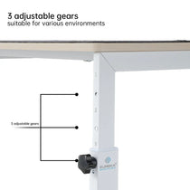 Eureka Ergonomic Cpu Cart Adjustable Gears, White Steel Frame for Various Environments.