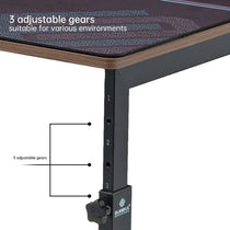 Eureka Ergonomic Cpu Cart Height Adjustment Detail Showing 3 Adjustable Gears for Various Environments, Black Steel Frame.