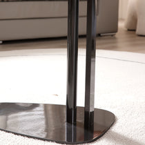 Close-Up of 23 Contemporary Side Table Base, Black Metal Frame, Modern Design.