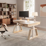Two-Drawer Executive Standing Desk, White / Right Side / 60"