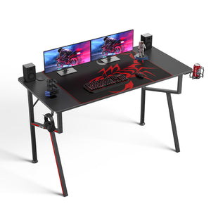 Eureka Gaming Desk with K-shaped Legs, Black, 47''