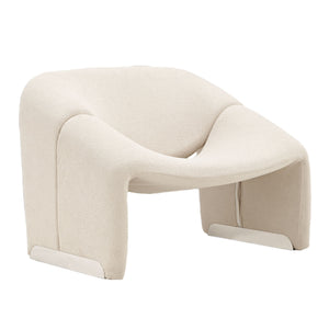 Eureka Ergonomic Boucle Sherpa Accent Chair Lounge Chair, White product showcase