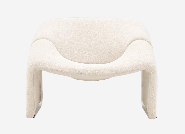 Innovative Chic and Unique Barrel White Lounge Chair for Living Room