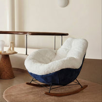 Chloe, Comfy Rocking Lounge Chair, Off White