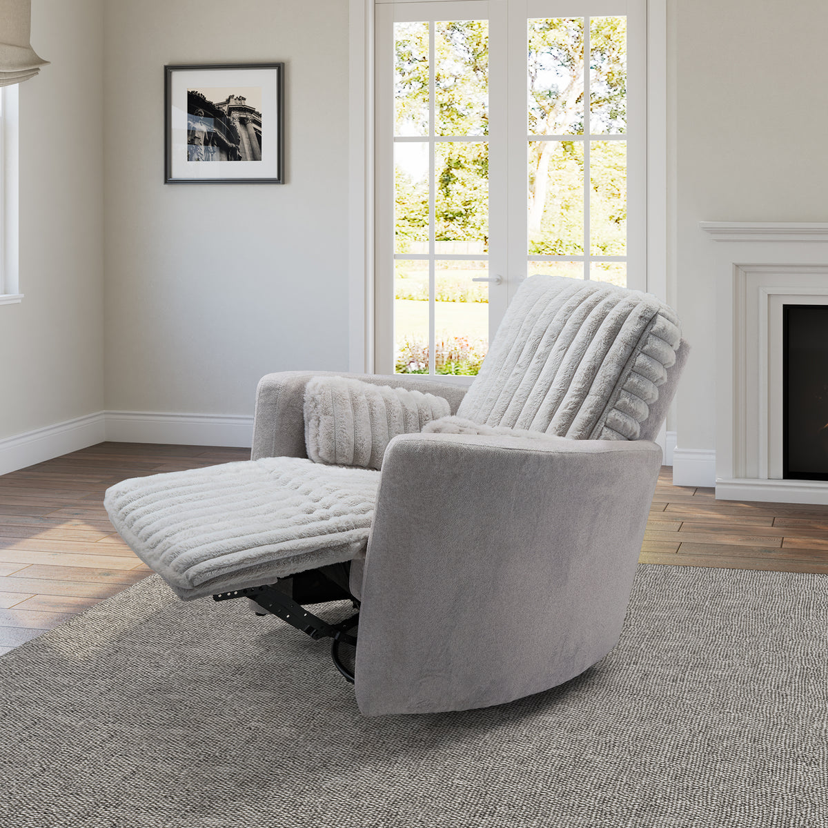 Smaller Rocker Recliners Swivel Rocking Recliner with Pillows|Eureka Ergonomic