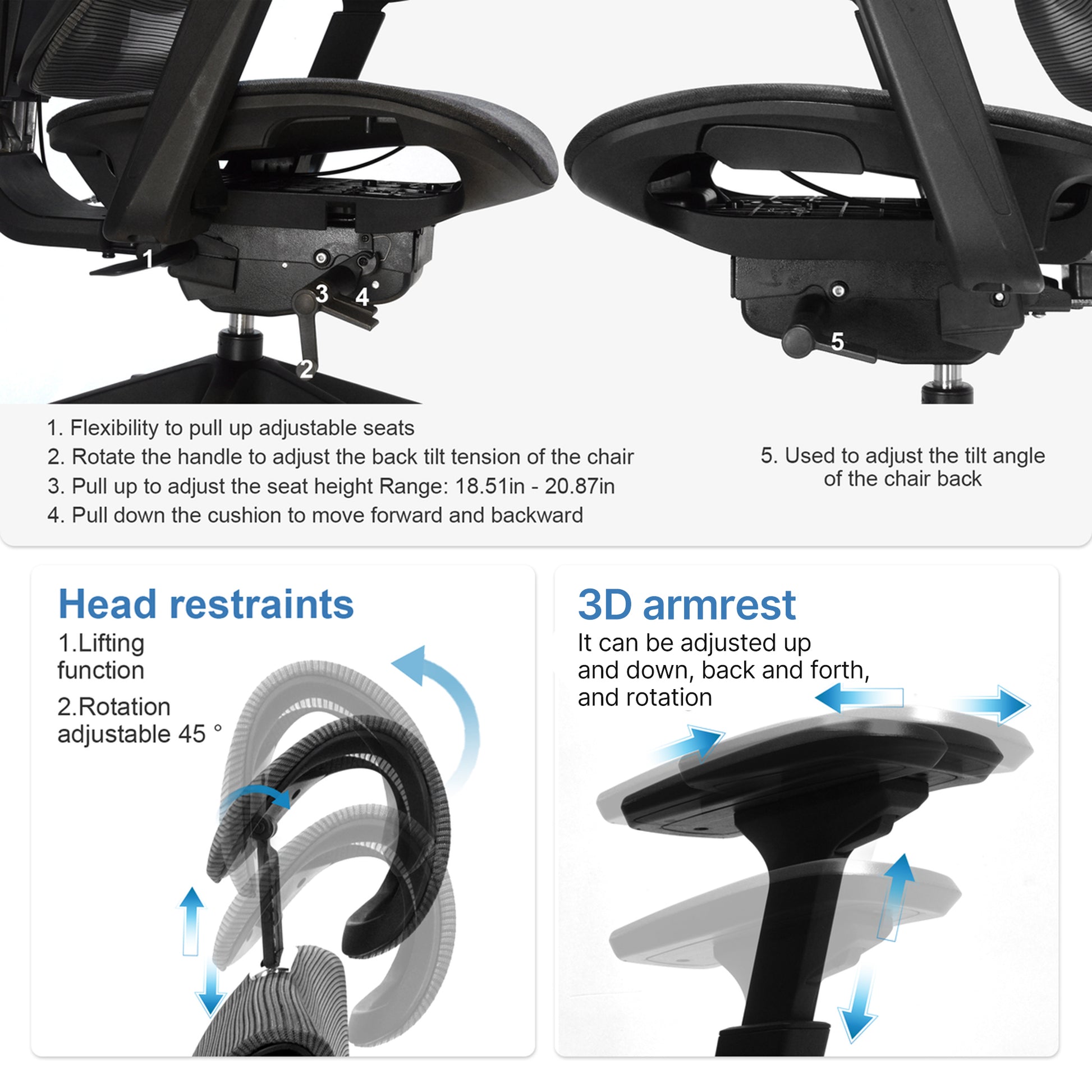 Multifunctional Adjustable Ergonomic Chair