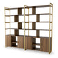 Napa Wood Bookcase Cabinet, Bottom Storage, Adjustable Book Shelves