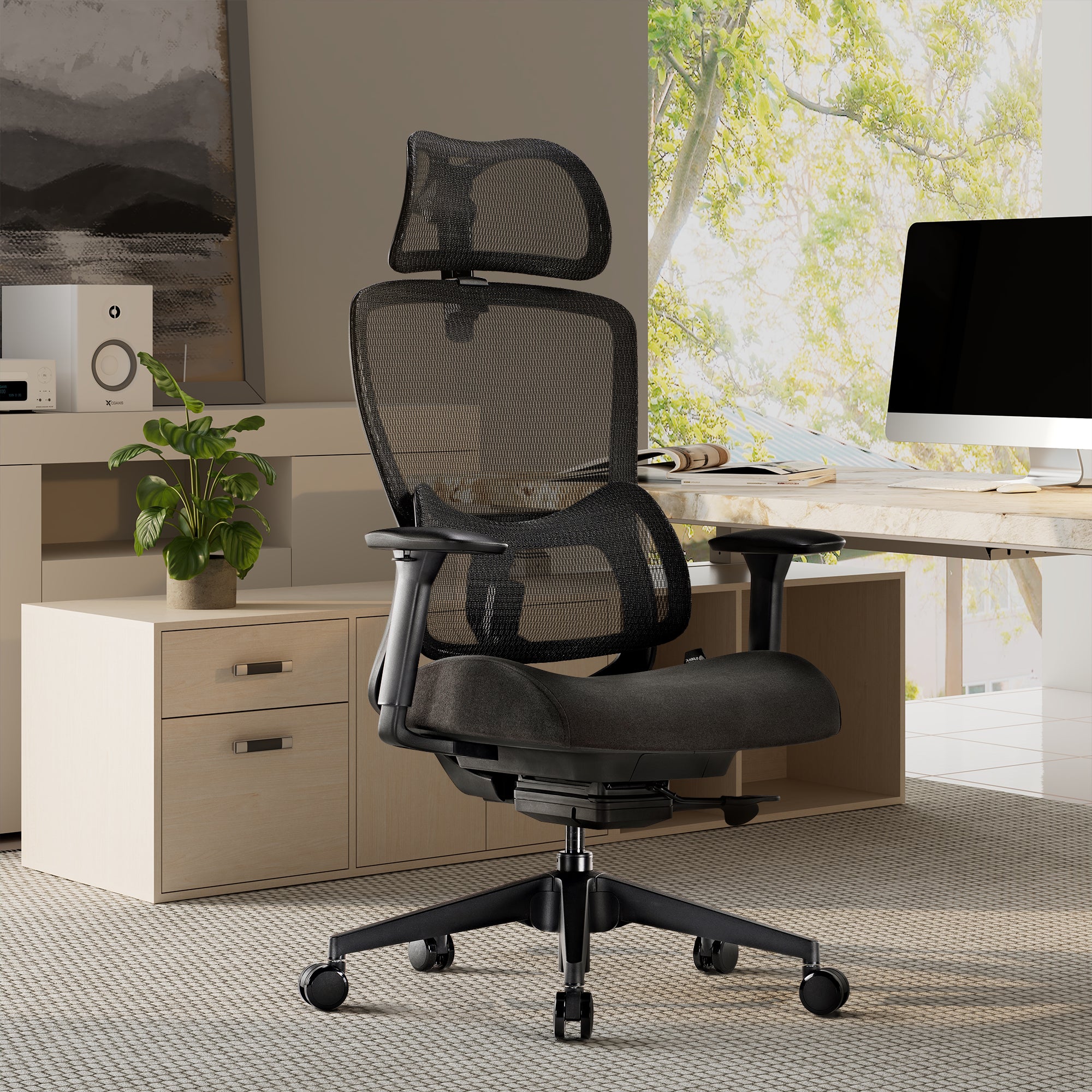 Lumbar Support Chair High Back Home Ergonomic Office Chair
