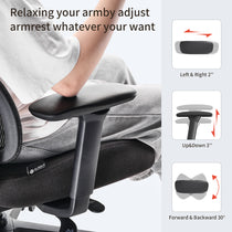 Lark Ergonomic Office Chair With Adjustable Armrest, Providing Optimal Comfort and Support for the User, Eureka Ergonomic.