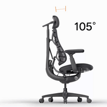 Eureka Ergonomic LiberNovo Omni Pro recline angle graphic