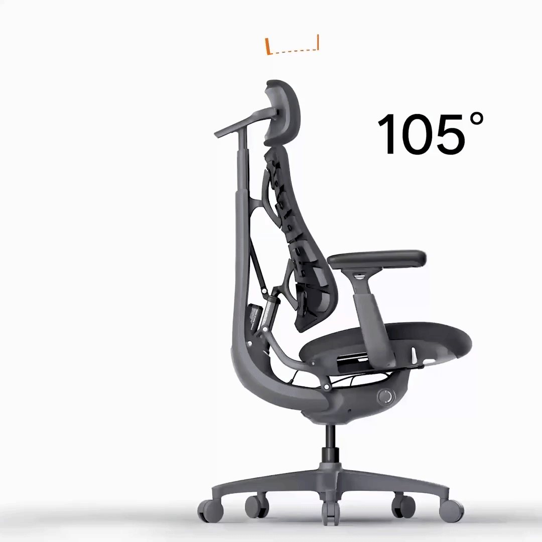 Eureka Ergonomic LiberNovo Omni recline angle graphic