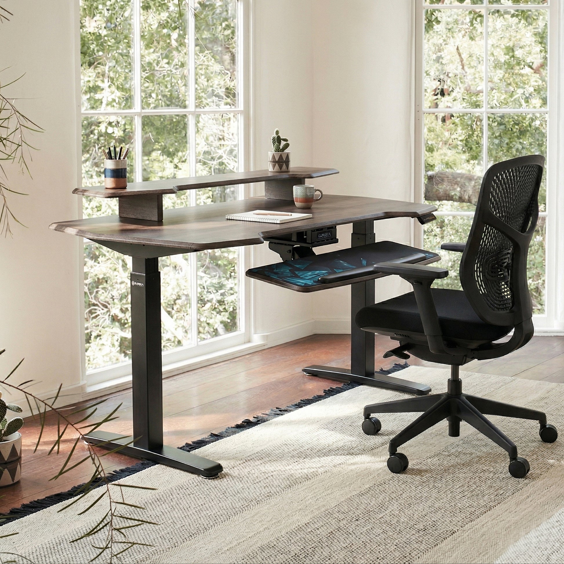 55“ standing desk,perfect for home office, soft touch desktop of premium material
