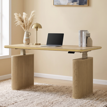 Eureka Ergonomic Opal Aurelia Fluted Standing Desk, Oak