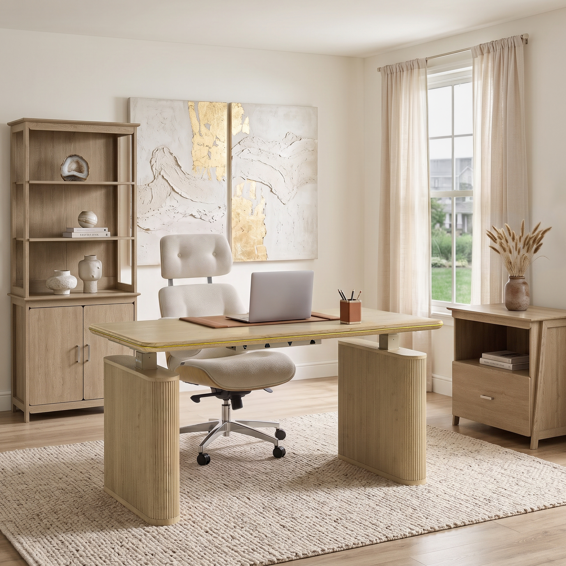 Eureka Ergonomic Opal Aurelia Standing Desk in a Modern Home Office