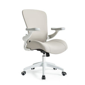 Side view of Onyx Vera Ergonomic Office Chair, Beige