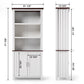 Eureka Ergonomic 77-Inch White Display Bookshelf Detailed Dimensions