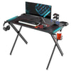 44x24 Gaming Desk with X-shaped Legs - Black