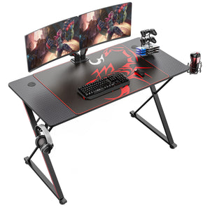 Eureka Gaming Desk with X-shaped Legs, 47''