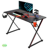 39''/47''/55''  Gaming Desk with X-shaped Legs - Black