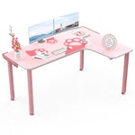 60x23 L shaped Office Desk,Pink