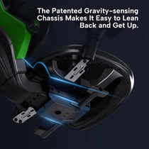 Eureka Ergonomic Typhon Gaming Chair, Patented Gravity-Sensing Chassis, Black and Green Design.